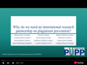 Image pour écouter la présentation vidéo "Why do we need an international research partnership on plagiarism prevention ?"